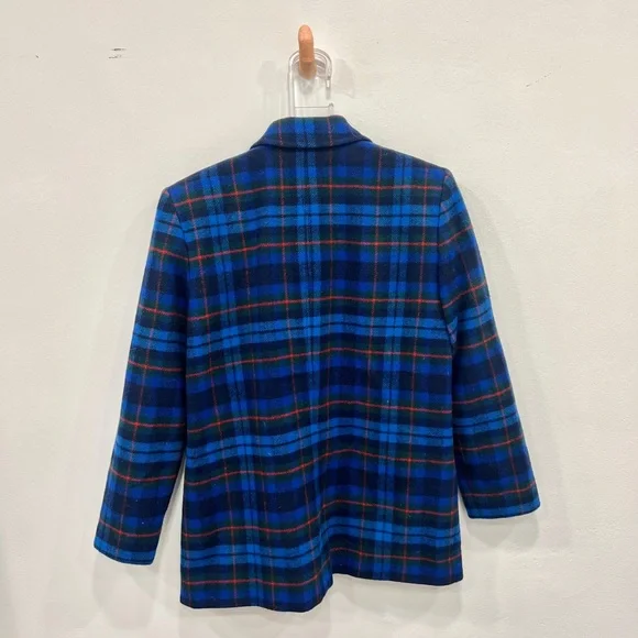 Pendleton Blue Plaid 100% Wool Jacket/Blazer - Picture 5 of 5